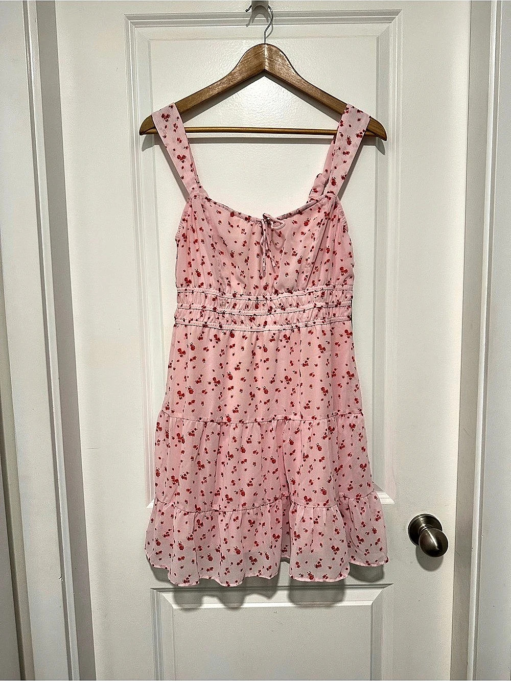 Bloom Girl Floral Mini Dress Babh Doll Dress in Pink Size Medium NWT
